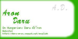 aron daru business card